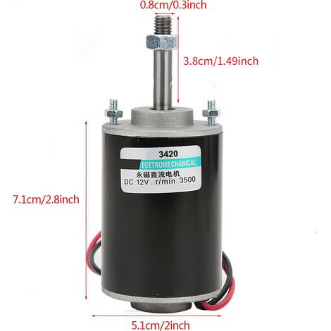 Moteur à aimant permanent 12/24V 30W grande vitesse sens horaire/anti-horaire pour génératrice DIY (12V 3500tr/min) (1/5)