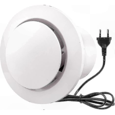 Ventilateur d'extraction à haut débit d'air de 100 mm avec clapet anti-retour, écoénergétique pour salles de bains, cuisines et serres. (1/3)