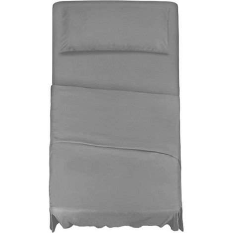 KLULK Set Lenzuola Completo Letto Una Piazza E Mezza Grigio, Lenzuolo Sotto Con Angoli + Lenzuolo Sopra + Federa (1/5)