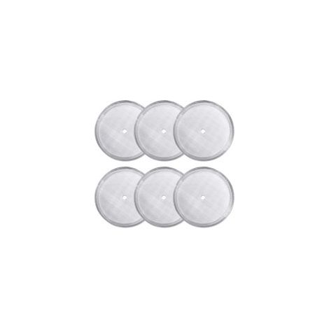 Paquet de 6 filtres de remplacement pour presse française, filtres à mailles en acier inoxydable réutilisables pour cafetière à presse française universelle 1000 ml/34 oz/8 tasses