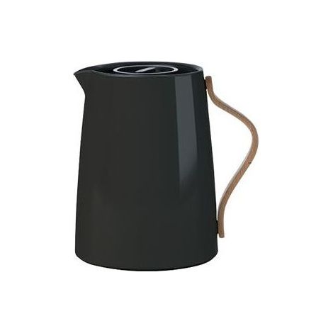 Stelton X-201-2 Emma Bollitore Termico per Te' 1 L Acciaio Inossidabile Filtro Integrato con Chiusura a Rotazione colore Nero