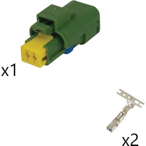 Kit Connecteur  Miniseal Mâle 2 Voies vert
