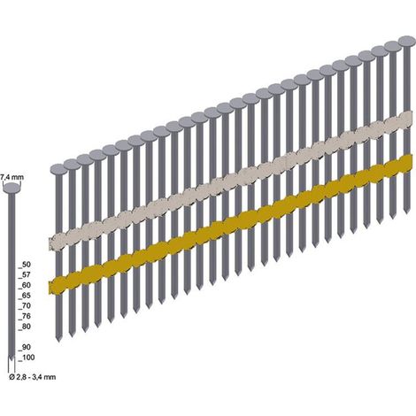 Clou a tete ronde 3000 pièces RK31/65BK Prebena (1/2)
