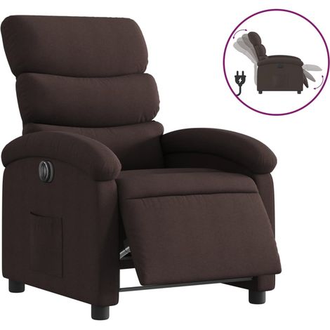 Maison Exclusive - Relaxsessel Elektrisch Dunkelbraun Stoff