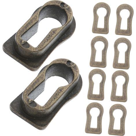 Lot de 10 cache-serrures décoratifs en alliage zinc, style (1/5)