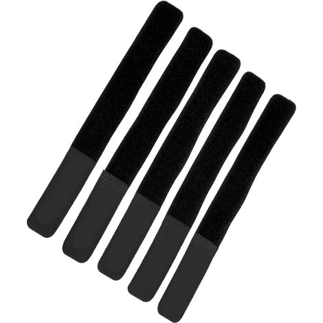 DUUTI Lot de 5 sangles pour pompe à vélo, fixation pour porte-bagages, réglables et réutilisables, noir (1/5)