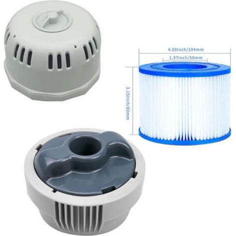 L'ensemble de trois pièces comprend) un chlorinateur P03821 + un filtre VI + un support P665 3) un distributeur de chlore chimique de remplacement pour piscine, un distributeur de chlore Lay-Z-Spa (1/2)