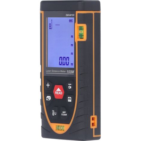 Télémètre Laser Infrarouge 100M Précision Élevée Mesure de Distance Portable avec Grand Écran Rétroéclairé SW M100 (1/5)