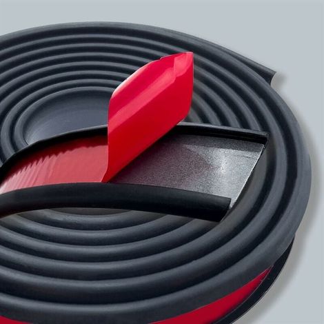 Bande de chant flexible en TPE noir 5Mx18mm, profil en U adhésif, lisière de placage silicone sans métal, revêtement de bord de plan de travail autocollant (noir) (1/5)