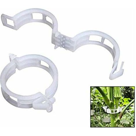 Plante Clips,plastique , pinces, clips à suspendre, clips de vigne, Vigne Clipsplant Clips support tomates, poivrons, Vigne plantes et fleurs de développement Droit, (100 pces) (1/5)
