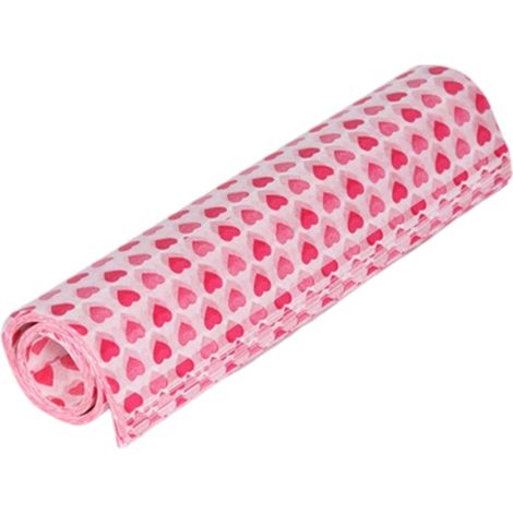 Papier sulfurisé alimentaire - Papier gras résistant à l'eau et à la graisse - Motif cœur - Pour emballage sandwich pâtisserie fromage biscuits - 50 feuilles (1/5)
