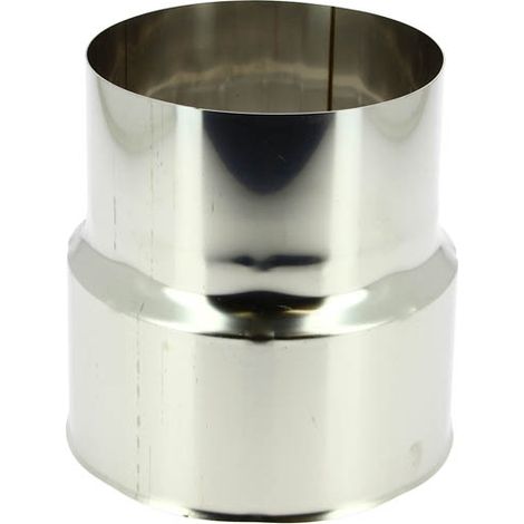 TEN – Réduction inox 304 femelle x mâle Ø139/125 – Raccord fumisterie pour gaz, fuel, bois et charbon – Usage professionnel
