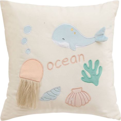 Cuscino per bambini orta 40x40 cm beige ocean - Atmosphera créateur d'intérieur