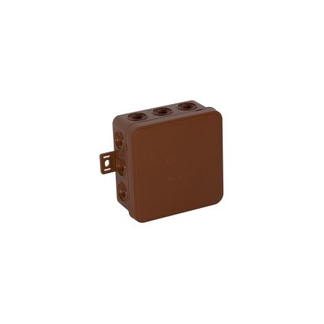 Caja de montaje en superficie, hermética IP54, marrón, de encaje a presión, 80x85x41 mm, Viplast 03602 (1/5)