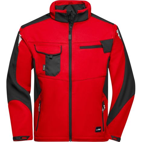 James & Nicholson Professionelle Softshelljacke JN844 Gr. 3XL red/black (1/5)