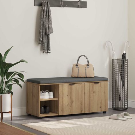 Flurbank mit Kissen mit Regal Artisan-Eiche 100 x 38 x 46 cm (1/5)
