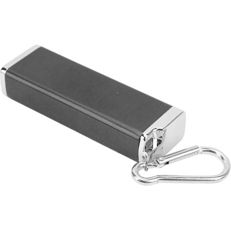 Étui à cigarettes en alliage d'aluminium, capacité 6 pièces, avec mousqueton porte-clés pour hommes et femmes, accessoires fumeur noir (1/5)