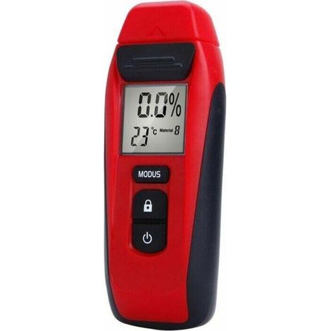 Hygromètre numérique portable avec écran LED et testeur d'humidité à 2 broches détecte le bois, les meubles, les murs et les matériaux de construction,,de DEBUNS (1/5)
