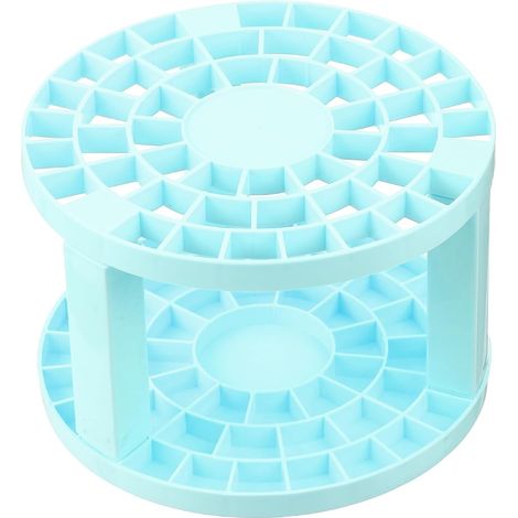 Porte-Pinceaux, Organisateur de Rangement pour Pinceaux de Peinture avec 49 Trous, Support en Plastique pour Bureau d'artiste, Maquillage, Crayon, Bleu (1/5)