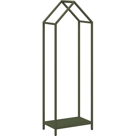 Maison Exclusive - Leñero verde oliva 40x25x120 cm Acero laminado