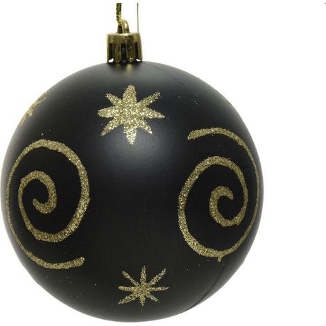 Palline Decorative Nere Diametro 8cm