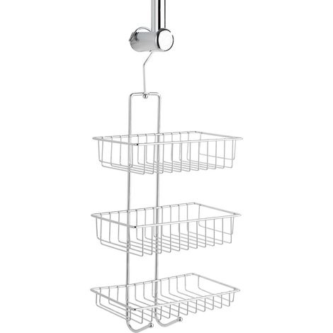 Etagère de douche 3 niveaux et 2 crochets NIVALA (1/3)