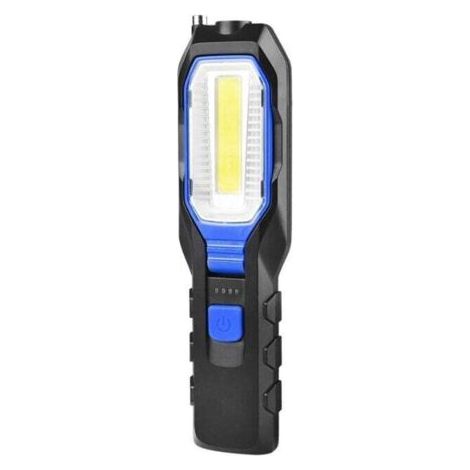 Baladeuse LED Rechargeable, Lampe de Travail Portable LED Lampe Aimantée 1800mAh Batterie , Crochet et câble de Chargement -bleu(sans batterie) (1/3)