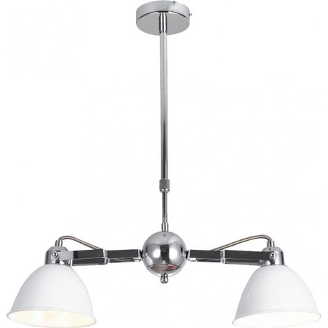 FAB 143152001  Lampe Buri 2xe27 Weiß / Chrom Regx52x15,5 Cm