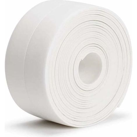 Ruban Adhésif étanche (320x3 8cm) Bande Bande Etancheite Autocollante pour Salle De Bain et Cuisine Ruban D'étanchéité étanche et Résistant à la Moisissure, Pour coin baignoire ou bord toilettes (1/5)