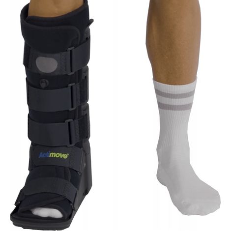 '++ACTIMOVE PRO Tobillera y soporte para pie, punta abierta alta, talla L, color negro (7627258) (k=16)