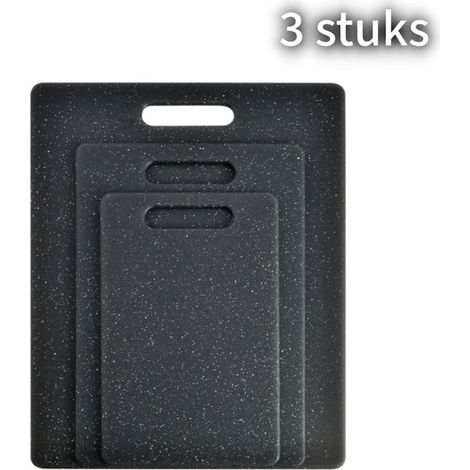 Ensemble de 3 planches à découper, aspect marbre, double face et multifonctionnelles, robustes et durables, noires (1/5)