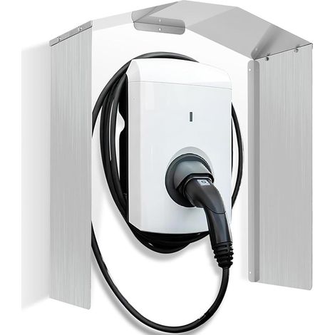 Wallbox pour Borne Recharge, Auvent pour Voitures électriques Station de Recharge Toit de Protection Contre Les Intempéries Colonne de Charge Protection Contre la Pluie (1/5)