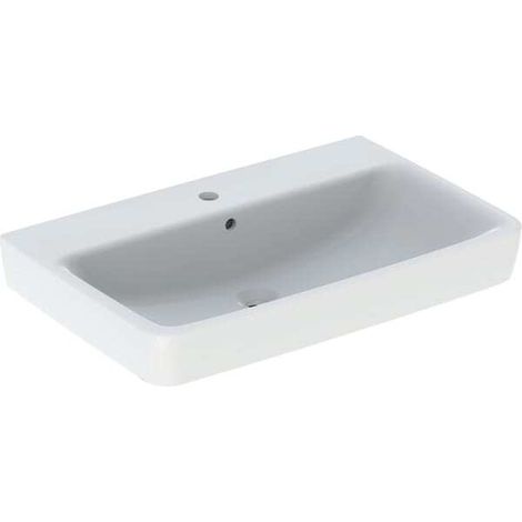 Geberit Renova Plan, lavabo sobre encimera , 75x48 cm, 1 agujero