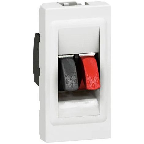 Enchufe altavoz LEGRAND Mosaic 1 módulo blanco