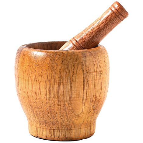 Mörser- und Stößelset für Knoblauch, Kräuter, Gewürze, Kaffee, Kaffeebohnen, hölzerne Handmühle, Knoblauchpresse, Ingwermühle, Kartoffelstampfer, Küchenhelfer (1/5)