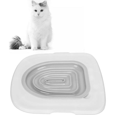 Professional cat litter box training system, cat litter box set, reusable universal urinal seat for kittens (white tray, 1) (1/5)