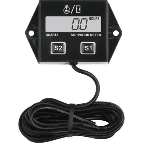 Contagiri digitale contaore, batteria sostituibile contagiri per scooter trattorino da giardino moto da cross generatore motosega motore fuoribordo motoslitta idropulitrice-ZSB-02 (1/5)