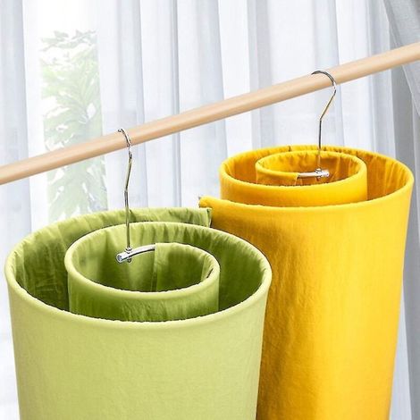 Séchoir à draps-housses rotatif en spirale, en acier inoxydable, gain de place, pour extérieur, maison ou balcon - 1 pièce - Argenté (1/3)