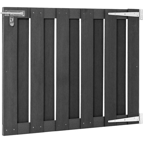 vidaXL Puerta de jardín de WPC gris 100x80 cm (1/2)