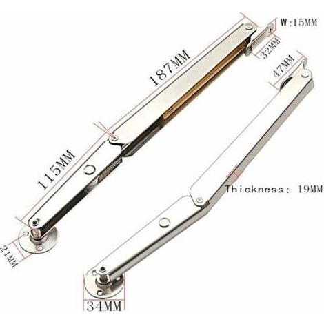 CHOYCLIT Tige de pression d'air pour porte rabattable robuste 200N2pcs