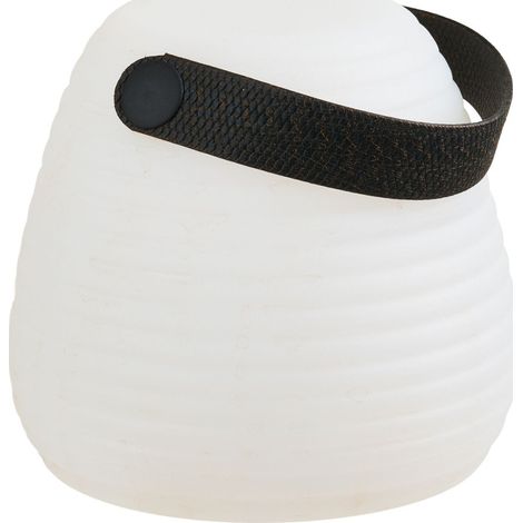 Lampe de jardin rechargeable forme oeuf Ø13cm en polyéthylène avec anse - DERBIA (1/5)