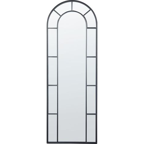 Wandspiegel CROSSES 60 cm 170 cm Metall Schwarz