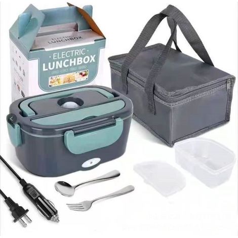 Lunch Box Chauffante Electrique 1.5 L Boîte Chauffante 3 en 1 Lunchbox 12V 24V 220V Lunch Box Chauffant pour Voiture Camion Bureau (1/3)