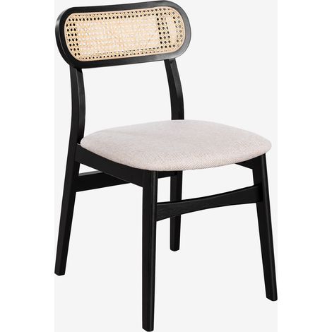 SKLUM 4er-Set Esszimmerstühle aus Holz Leivel              Schlichtes Schwarz                     