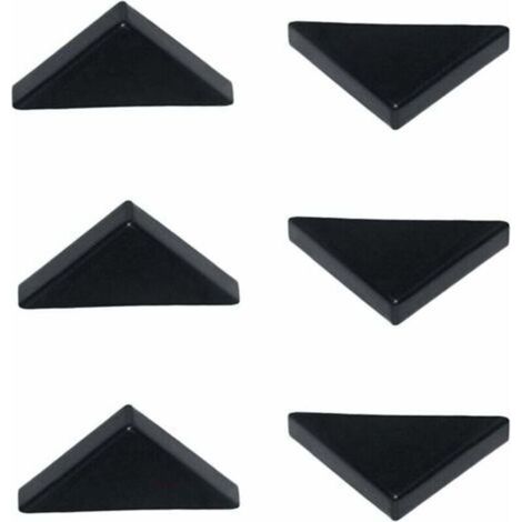 Ahlsen 6 mm schwarze Eckenschützer für scharfes Glas, Spiegel, Keramikfliesen, dreifach geformte Eckenschutzkappen, 20 Stück (1/5)