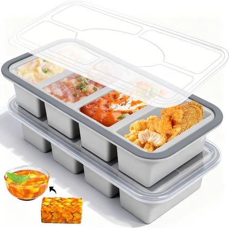 Moule a Soupe Congelation 2Pcs Congélateur, 1000ml, matière Silicone, 2Pcs, Congélation (1/5)