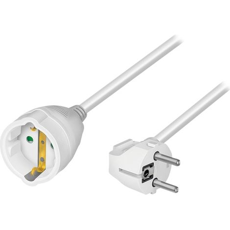 Rallonge électrique LOGILINK LPS107 CEE7/7 (90°) vers CEE 7/3 10m blanc (1/5)