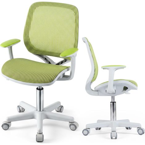 COSTWAY Sedia da Scrivania Girevole per Bambini (Verde,Ruote Ordinarie) (1/5)