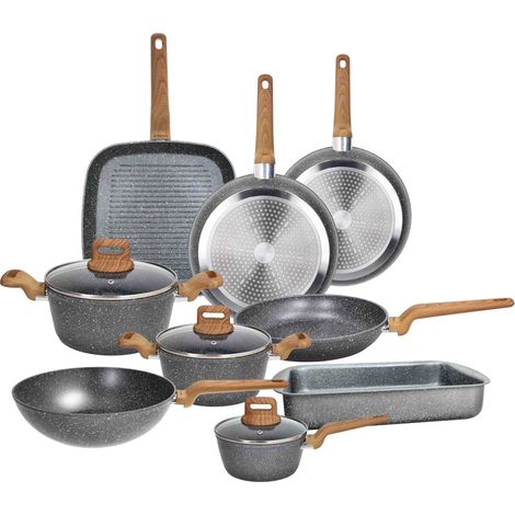 TOGNANA Batteria di Pentole Wild Stone Grigio 12 Pezzi (1/5)