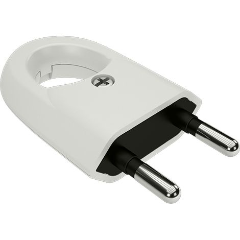 Enchufe macho Eur Ohm recto blanco 6 amperios
